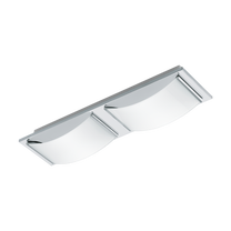 Šviestuvas lubų Eglo Wasao 94466, LED, 3000 °K, 2 x 5.4 W, balta sp. / chromo sp.