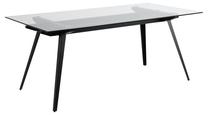 Stalas Monti Dinig Table, skaidri sp./juoda sp., 180 cm x 90 cm x 75 cm