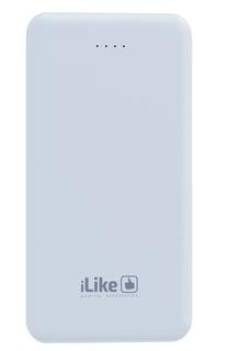 Lādētājs-akumulators (Power bank) iLike, 10000 mAh, balta krās.