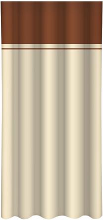 Nakts aizkari ZMH-147, krēmkrāsa/brūna krās., 160 cm x 270 cm