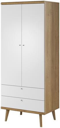 Spinta Mark Primo, ąžuolo sp./balta sp., 56 cm x 80 cm x 197 cm
