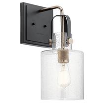Valgusti seinale Elstead Lighting Kitner, E27, 1 x 60 W, läbipaistev v. / must v.