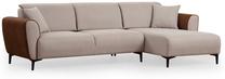Kampinė sofa - lova Atelier Del Sofa Aren, smėlio sp., dešininė, 260 x 150 cm x 85 cm
