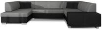 Kampinė sofa Havana Sawana 05, Soft 11, juoda sp./tamsiai pilka sp., kairinė, 320 x 207 cm x 73 cm