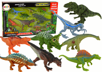 Figūrėlių rinkinys Lean Toys Dino Hunter Dino Park, 8 vnt., įvairių spalvų
