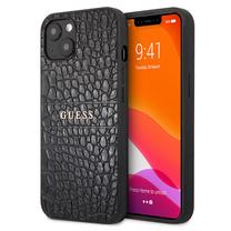 Telefona vāciņš CG Mobile Guess Croco Hot Stamp Lines iPhone 13 mini, melna krās., Apple