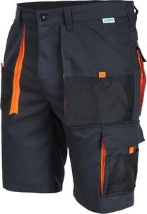 Darba šorti Sara Workwear King 11011, melna krās./oranža krās., XXL izmērs