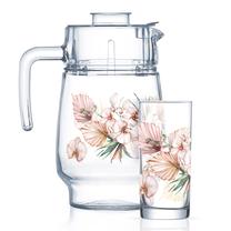 Stiklinių ir grafino rinkinys Luminarc Florosa, stiklas, 1.6 l, 7 vnt.