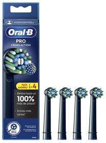 Elektrinio dantų šepetėlio galvutė Oral-B Cross Action, juoda sp., 4 vnt.