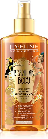 Pašiedeguma sprejs Eveline Brazilian Body 5in1, 150 ml