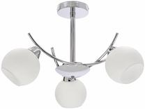 Valgusti lagi Candellux Lighting Amos, E27, 3 x 40 W, valge v. / hõbe v.