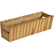 Puķu pods Z004187, koks, 60 cm x 20 cm, Ø 20 cm, gaiši brūna krās.
