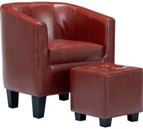 Krėslas VLX With Foot Bench, raudona sp., 57 cm x 64 cm x 68 cm