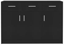 Komoda VLX 800703, juoda sp., 75 cm x 110 cm x 30 cm