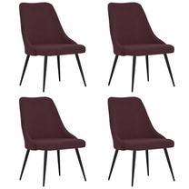 Kėdžių rinkinys VLX 3090157 3090157, violetinė sp., 51 cm x 56 cm x 88 cm, 4 vnt.