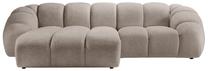 Kampinė sofa Micadoni Home Diana Bub3, tamsaus smėlio spalva, kairinė, 294 x 182 cm x 72 cm