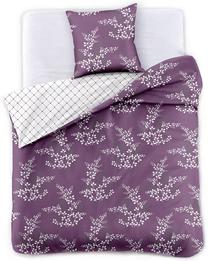 Patalynės užvalkalų komplektas DecoKing Hypnosis, smėlio/violetinė, 140 x 200 cm