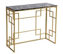 Konsoles galds Home4you Marble Black 2, 80 cm x 33 cm x 70 cm