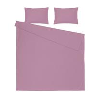 Patalynės užvalkalų komplektas Domoletti Solid PLUM, tamsiai violetinė sp., 50 x 70 cm, 200 x 220 cm, 3 d.