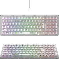 Vadu spēļu tastatūra Havit KB875L, EN, caurspīdīga krās.