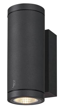 Āra sienas lampa SLV Enola Round Up/Down S, 7W, LED, IP65, antracīta krās., 6.8 cm x 18 cm