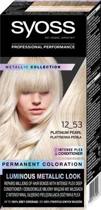 Kраска для волос Syoss Permanent Color Metallic Collection, platinum pearl цв., 12-53