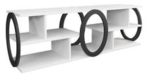 ТВ стол Kalune Design Fale, белый цв./черный цв., 140 см x 35 см x 45 см