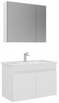 Vannas istabas mēbeļu komplekts Kalune Design Tivoli, matēti balta krās., 45 cm x 85 cm x 57 cm