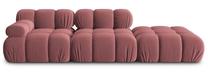 Modulinė sofa Micadoni Home Bellis Velvet, rožinė sp., dešininė, 282 x 94 cm x 63 cm