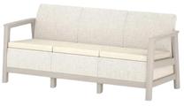 Lauko sofa Keter Scandi 29214642ECO, šviesiai smėlinė, 73 cm x 182 cm x 77.5 cm