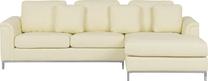Kampinė sofa Beliani Oslo, smėlio sp., dešininė, 270 x 151 cm x 64 cm