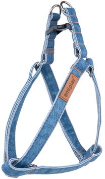 Petnešos šunims Amiplay Denim, mėlyna sp., 200 - 350 mm x 10 mm, 20-35