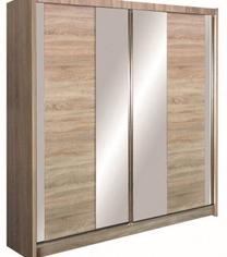 Spinta Stolar Lizbona 1, ąžuolo sp., 203 cm x 61 cm x 215 cm, su veidrodžiu
