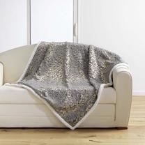 Pledas Douceur Safari Sherpa, pilka sp., 125 cm x 150 cm