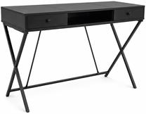 Rakstāmgalds ar atvilktnēm Akord Furniture Factory Crossline, 50 cm x 120 cm, 80.5 cm, melns krās.