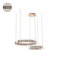 Valgusti rippuv Domoletti Dublin A2336-400+600, LED, 3000 °K, 1 x 50 W, läbipaistev v./kuldne v. / kuldne v.