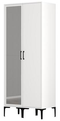 Spinta Kalune Design Kumsal RS, balta sp., 47.5 cm x 80 cm x 201.4 cm, su veidrodžiu