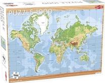 Dėlionė Tactic World Map 417424, 48 cm x 67 cm, 1000 vnt., įvairių spalvų