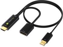 Adapteris Techly HDMI to Displayport Converter Adapter with USB 4K 60Hz 362589 HDMI, Displayport, melna krās.