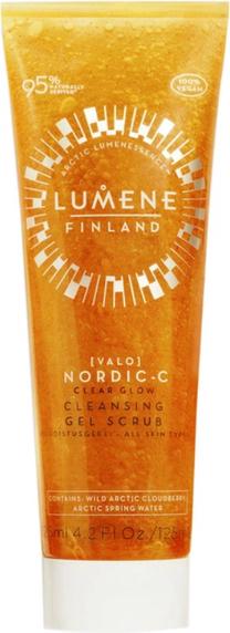 Kosmētikas noņemšanas līdzeklis, skrubis Lumene Valo Clear Glow, 125 ml