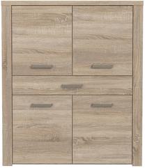 Komoda Forte PRTK423-D30, ąžuolo sp., 137.5 cm x 166.3 cm x 41.3 cm