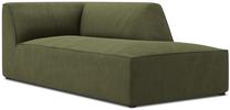 Sofa Micadoni Home Ruby Corduroy Chaise Longue, žalia sp., dešininė, 181 x 93 cm x 69 cm