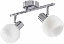 Lampa griesti Candellux Lighting Andrus 92-44983, E14, 2 x 40 W, balta krās. / sudraba krās.