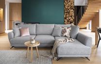 Kampinė sofa Larde Gusto 86, pilka sp., kairinė, 276 x 191 cm x 90 cm