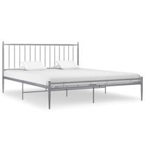 Lova dvigulė VLX Metal 325029, 200 x 200 cm, pilka sp., be čiužinio, su grotelėmis