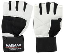Pirštinės be pirštų Mad Max, balta sp./juoda sp., L