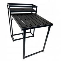 Lauko stalas Malea 2in1, juoda sp., 84 cm x 60 cm x 84 cm