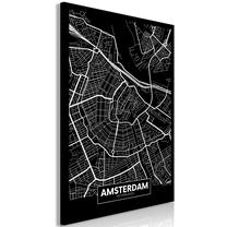 Reprodukcija Artgeist Dark Map Of Amsterdam, k-b-0079-b-a, 60 cm x 90 cm