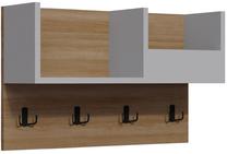 Sieninė lentyna Kalune Design Sameul 875ZNA4724, ąžuolo sp./balta sp., 44.6 cm x 72 cm x 23.8 cm