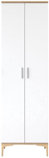 Spinta Kalune Design JE102 - 2790, balta sp./riešuto sp., 60 cm x 37.5 cm x 198.6 cm